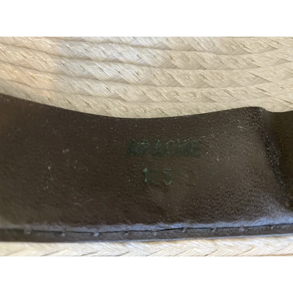 Western Straw Cowboy Hat Sz 6 7/8 Feather Hatband Country Ranch‎ Apache